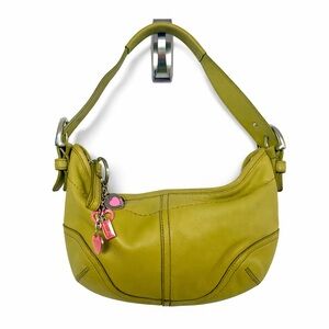 Y2K Coach Chartreuse Legacy Leather Demi Hobo